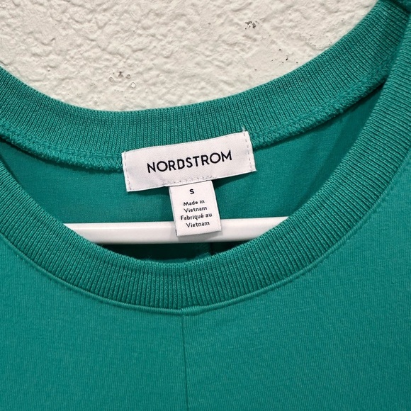 Nordstrom Women Green Sleeveless Knit Maxi Dress Crew Neck A-Line Size Small NEW - Picture 3 of 5